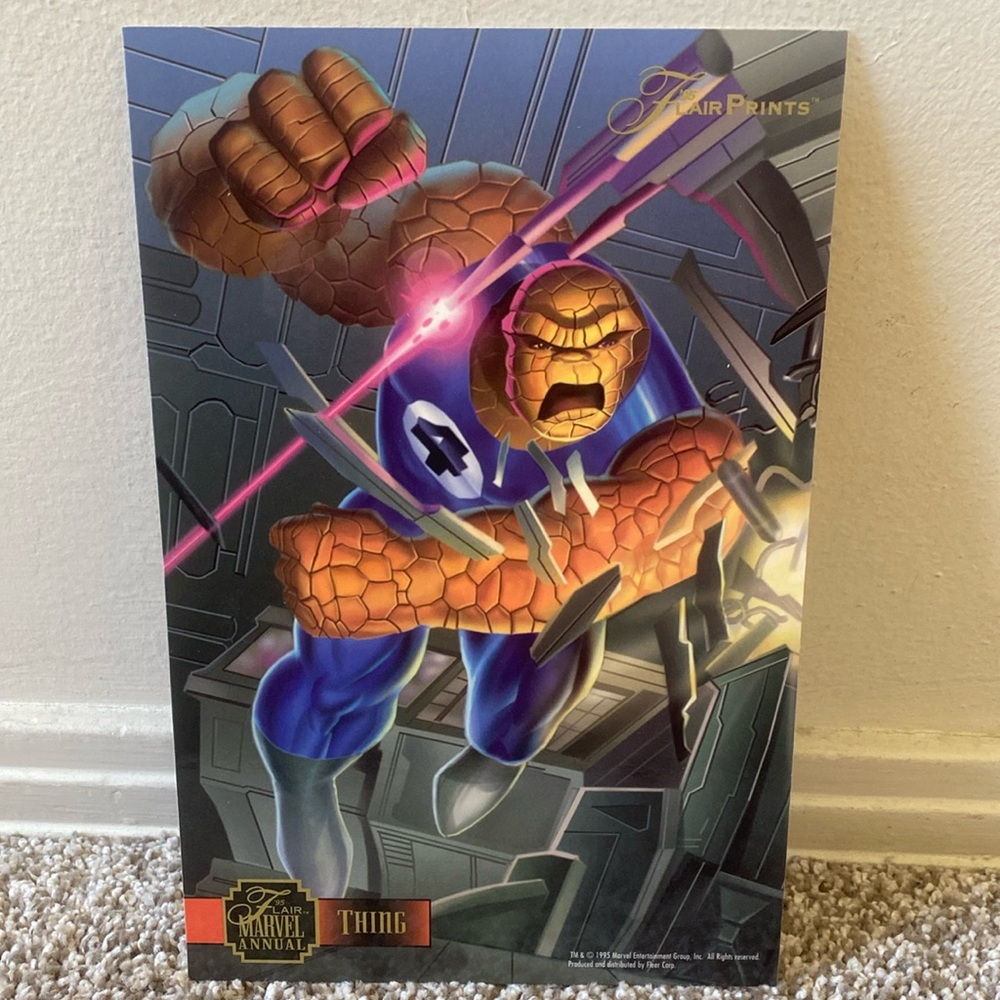 1995 FLAIR PRINTS "THING" #290 MARVEL COMIC JUMBO CARD